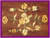 detail of flower inlays