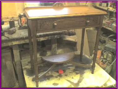 Small oak hall table just finished in the workshop